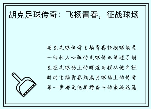 胡克足球传奇：飞扬青春，征战球场